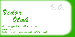 vidor olah business card