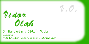 vidor olah business card